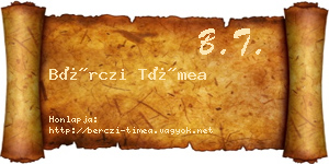 Bérczi Tímea névjegykártya